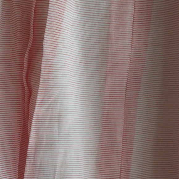 Talbot's Pink and White Stripe Silk Blend Preppy Coquette Feminine A-Line Skirt - Picture 6 of 7
